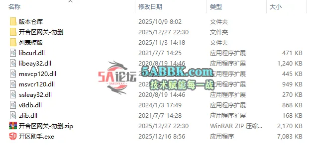 解压后目录内容
